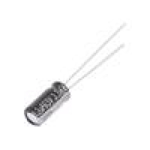 Kondenzátor elektrolytický THT 3,3uF 63VDC Ø5x11mm ±20%