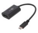 Kabel USB 3.1 DisplayPort zásuvka, USB C vidlice 0,2m černá