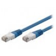 Patch cord F/UTP 5e lanko CCA PVC modrá 5m 26AWG tienený