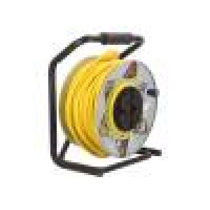 Prodlužovací síťový kabel Zásuvky: 4 guma žlutá 50m 16A
