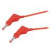XZG425-10022 Propojovací kabel PVC 1m červená 32A Povrch: niklovaný