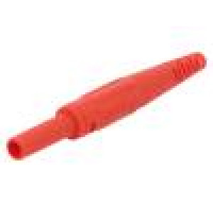 Zásuvka banánek 4mm 32A červená Montáž: na kabel 2,5mm2