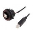 Kabel USB Buccaneer USB B zásuvka-zepředu,USB B vidlice 0,5m