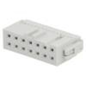 Plug IDC female PIN:14 without strain relief IDC 1.27mm