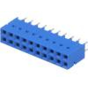 Zásuvka kabel-pl.spoj zásuvka DUBOX 2,54mm PIN:20 THT 2A
