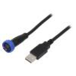 Kabel-adaptér USB A vidlice, USB B mini vidlice (těsná) IP68