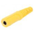 Zásuvka banánek 4mm 32A 70VDC žlutá Montáž: na kabel Ø:4mm