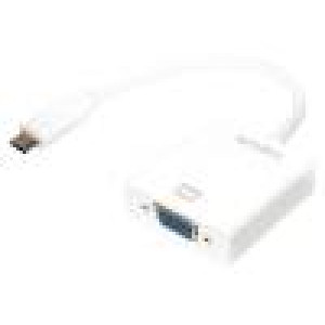 Adaptér USB 3.0 D-Sub 15pin HD zásuvka,USB C vidlice 140mm