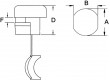 Skládané průchodka Tl.panelu: 0,5÷1,6mm Vnější rozm: 3,8x7,6mm
