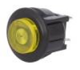 Přepínač: tlačítkový Polohy:2 SPST-NO 3A/125VAC žlutá žlutá