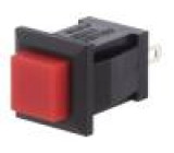 Přepínač: tlačítkový Polohy:2 SPST-NO 0,5A/250VAC červená