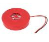B2-A Akustický měnič: piezoelektrický bzučák 12VDC Barva: červená