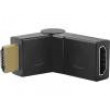 Adaptér HDMI otočná zásuvka 360°, HDMI vidlice Barva: černá