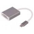 Adaptér USB 3.1 D-Sub 15pin HD zásuvka,USB C vidlice 0,19m