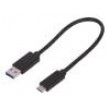 Kabel USB 3.0,USB 3.1 USB A vidlice, USB C vidlice 250mm