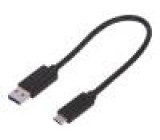 Kabel USB 3.0,USB 3.1 USB A vidlice, USB C vidlice 250mm