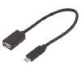 Kabel USB 2.0,USB 3.1 USB A zásuvka, USB C vidlice 250mm