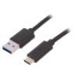 Kabel USB 3.0,USB 3.1 USB A vidlice, USB C vidlice 1,5m