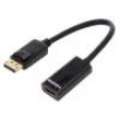 Kabel DisplayPort 1.2 DisplayPort vidlice, HDMI zásuvka 150mm