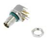 Konektor: M8 vidlice PIN:3 úhlové 90° zásuvka 4A 30V IP68 kov