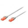 Patch cord U/UTP 5e lanko CCA PVC šedá 0,25m 26AWG