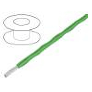 Vodič UL AWM 1213 licna Cu 28AWG zelená PTFE 600V 30,5m