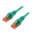 Patch cord U/UTP 6 lanko Cu LSZH zelená 3m 26AWG