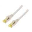 Patch cord S/FTP 6a lanko Cu LSZH šedá 0,25m 26AWG