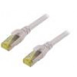 Patch cord S/FTP 6a lanko Cu LSZH šedá 15m 26AWG