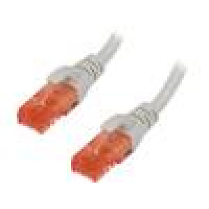 Patch cord U/UTP 6 lanko CCA PVC šedá 0,5m 26AWG