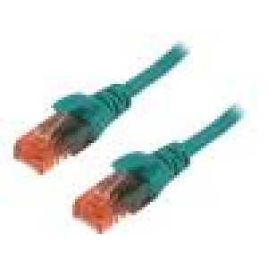 Patch cord U/UTP 6 lanko CCA PVC zelená 0,5m 26AWG