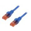 Patch cord U/UTP 6 lanko CCA PVC modrá 2m 26AWG