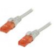 Patch cord U/UTP 6 lanko CCA PVC šedá 3m 26AWG