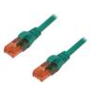 Patch cord U/UTP 6 lanko CCA PVC zelená 3m 26AWG