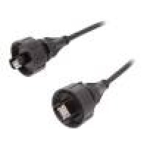 Patch cord 2m Buccaneer Ethernet PIN:8 zlacený 1,5A IP68