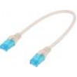 Patch cord U/UTP 5e lanko Cu PVC šedá 0,25m