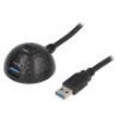 Kabel USB 3.0 USB A zásuvka,USB A vidlice 1,5m černá 5Gbps