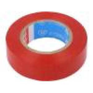 Izolační páska PVC 19mm L:10m červená
