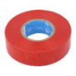 Izolační páska PVC 19mm L:20m červená