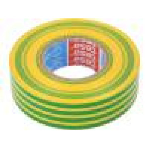 Izolační páska PVC 19mm L:20m žluto-zelená