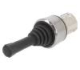 Přepínač: joystick 1-polohové 22mm černá Podsv: není IP67