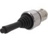 Přepínač: joystick 4 polohy 22mm černá Podsv: není IP67 Ø22mm