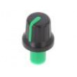 Knoflík s ukazatelem ABS Pr.hříd:6mm Ø16x14,4mm černá