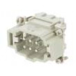 Konektor: HDC vidlice HE PIN:6 6+PE velikost 3 16A 500V