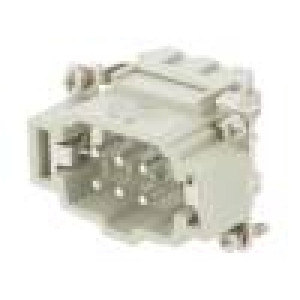 Konektor: HDC vidlice HE PIN:6 6+PE velikost 3 16A 500V