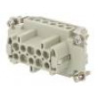 Konektor: HDC zásuvka HE PIN:10 10+PE velikost 4 16A 500V