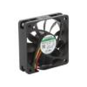Ventilátor: DC axiální 12VDC 60x60x15mm 44,62m3/h 34,2dBA