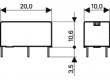 RE034012 Relé: elektromagnetické SPST-NO Ucívky:12VDC 6A/250VAC 720Ω