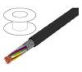 Vodič Li-2YCYv 10x2x0,5mm2 stíněný PVC černá 50V