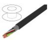 Vodič Li-2YCYv 4x2x0,5mm2 stíněný PVC černá 50V